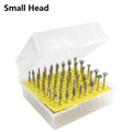 Elliptical cone shaped alloy diamond grinding heads with 3mm shank for glass and stone carving
