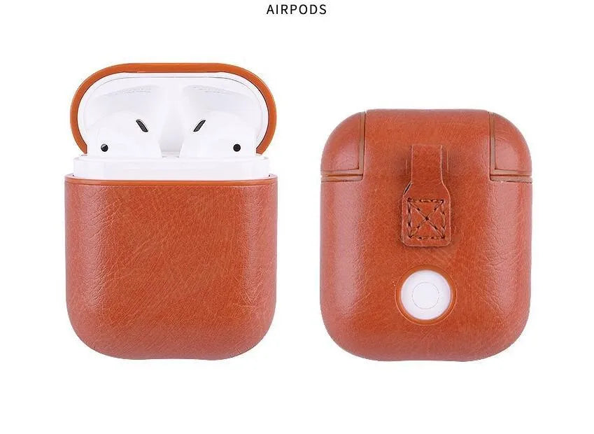 Genuine leather AirPods protective charging case in multiple colour options