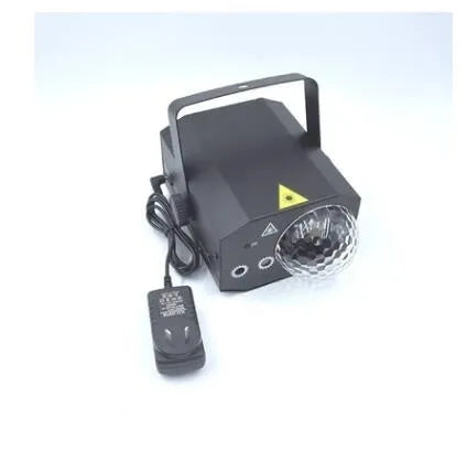 LED laser magic fan projection lamp in black or white with green and red laser effects