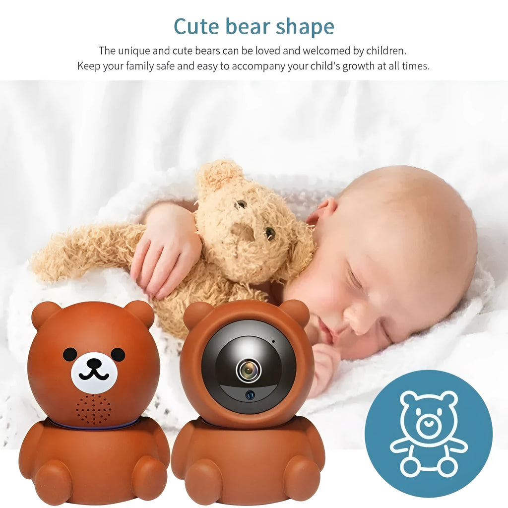 Bear 1080P WiFi indoor security camera with auto tracking and IR night vision