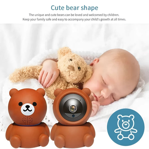 Bear 1080P WiFi indoor security camera with auto tracking and IR night vision