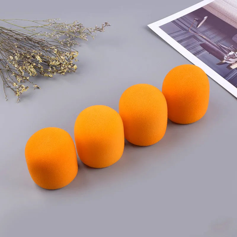 4 pack multicoloured foam microphone windscreens for ball-shaped handheld stage microphones
