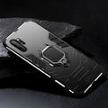 Samsung Galaxy magnetic phone case in black, blue, and red colours showing integrated metal plate