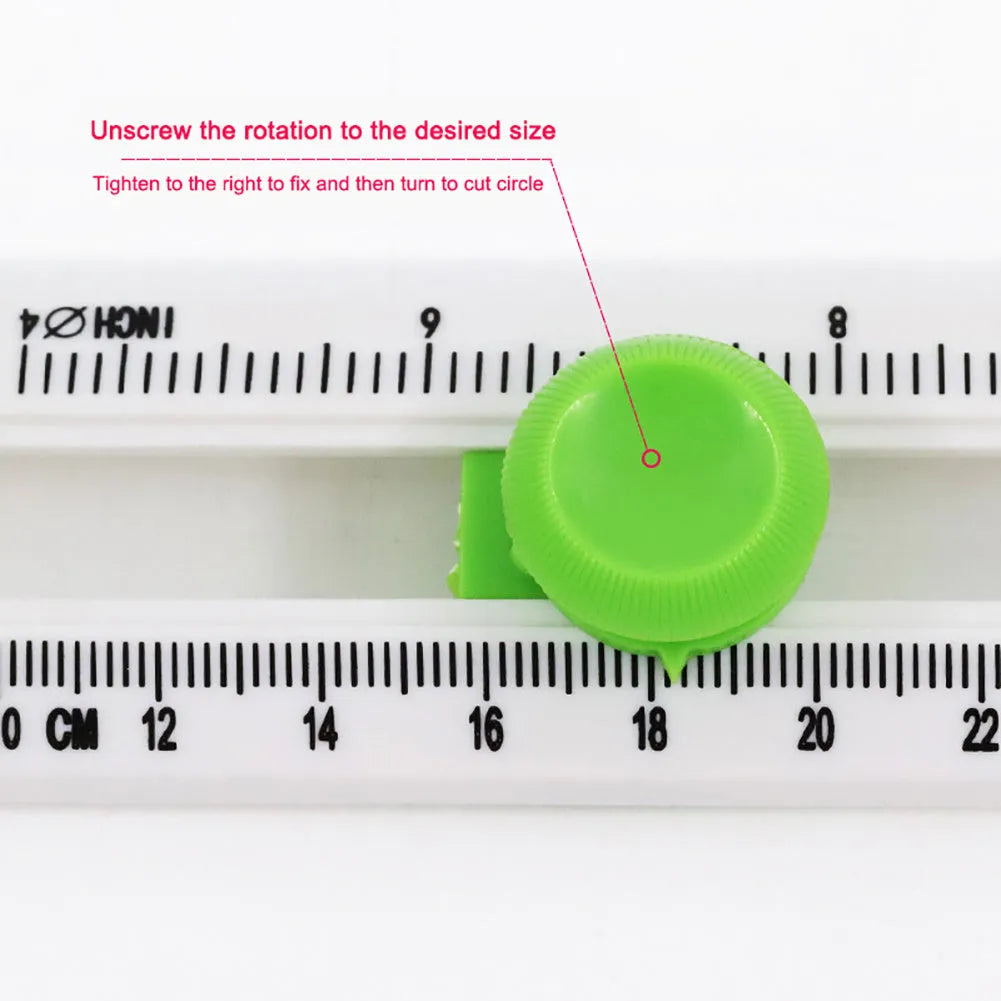 Green or orange plastic A3 round paper cutter for juvenile office supplies