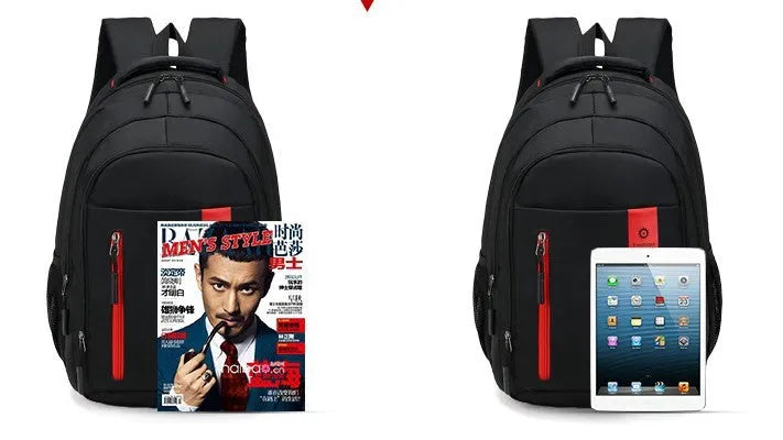 Oxford fabric teen backpack in multiple colours with reinforced shoulder straps and side zipper pockets