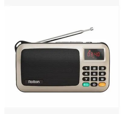 Rolton W405 portable FM radio speaker with MP3 player in compact design with LED screen