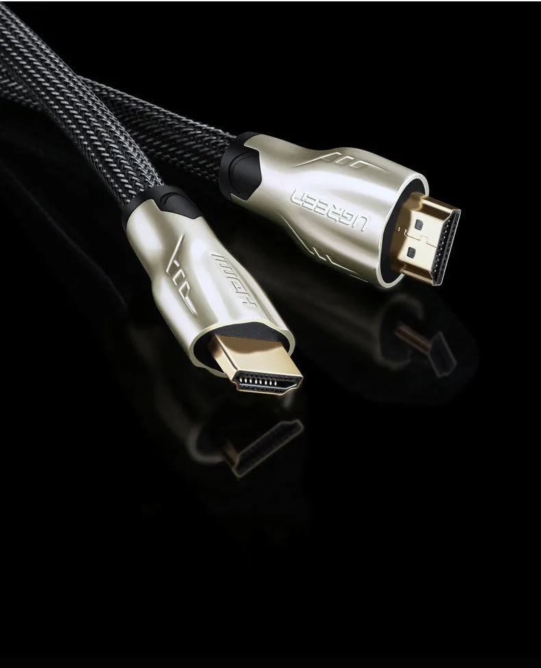 A 5-metre long black HDMI cable with gold-plated connectors on a white background.