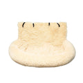 Winter thicken thermal vehicle-mounted pet mat on car seat in beige or dark grey