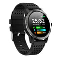 T2 smart bracelet with colour screen showing heart rate and step count data