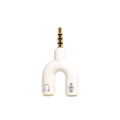 3.5mm audio splitter adapter with gold-plated connections available in six colours