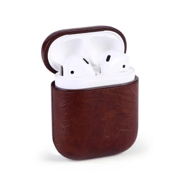 Genuine leather AirPods protective charging case in multiple colour options