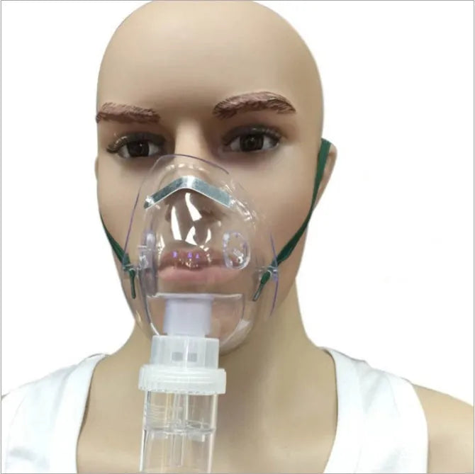Soft rubber mask aid for securing protective face coverings.