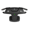 Black F5 mobile phone game controller showing compact 5cm width design with ergonomic grip