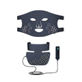Black LED photon therapy mask with four-colour infrared lights and neck care extension