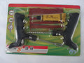 Vacuum tyre repair tool kit with probe, pin, adhesive and rubber strips for motorcycle and car puncture repair