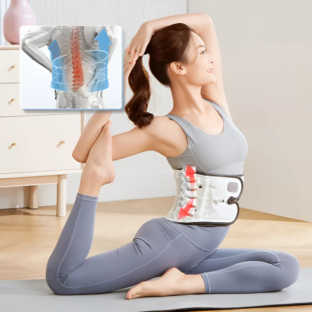 Automatic inflation lumbar waist supporter in PU material with S and M size options