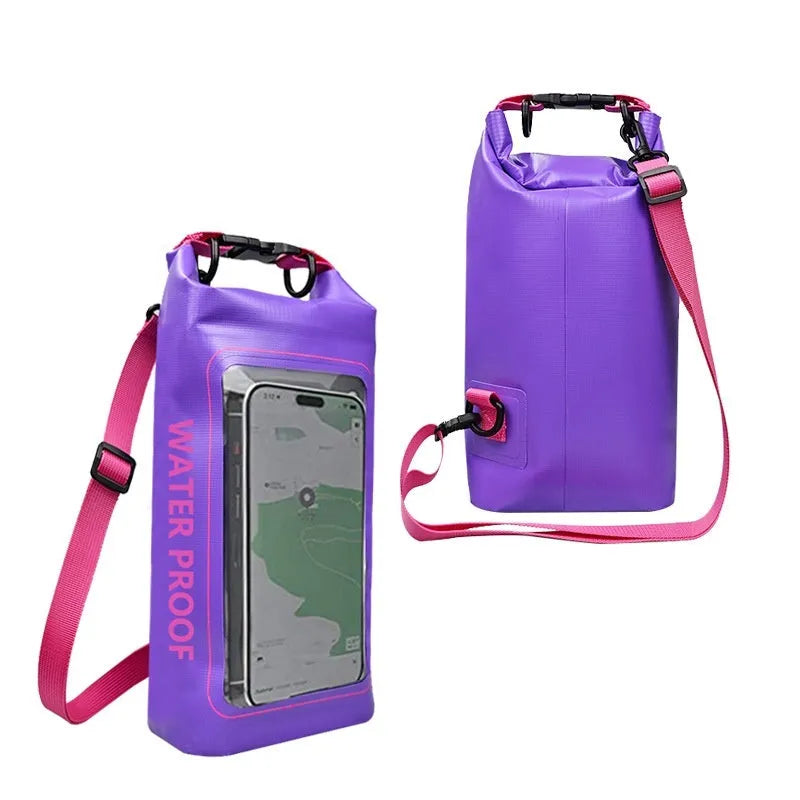 PVC waterproof crossbody phone bag in Army Green colour for outdoor and water sports.