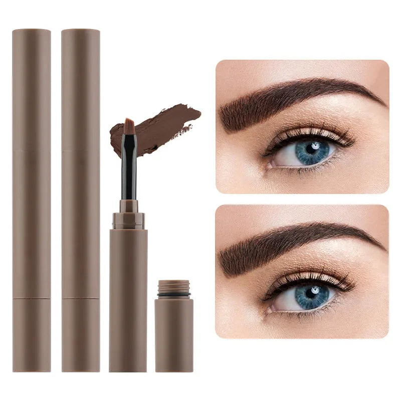 Double-headed eyebrow cream cosmetic in choice of five colours for brow shaping.