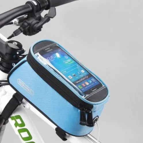 ROSWHEEL PVC bicycle frame bag holder for iPhone in black, blue, red, yellow colours