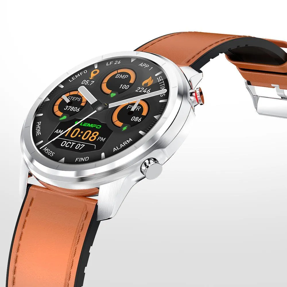 LEMFO LF26 smart bracelet with 1.3-inch screen shown in five colour options