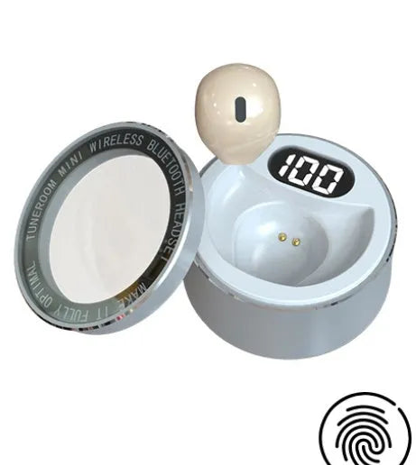 Invisible 9mm Bluetooth wireless earbud in skin tone colour for discreet promotional use