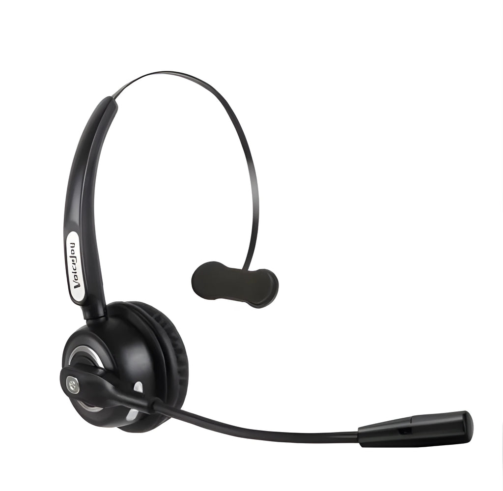 Bluetooth headset with microphone for truck drivers and office use with noise cancellation