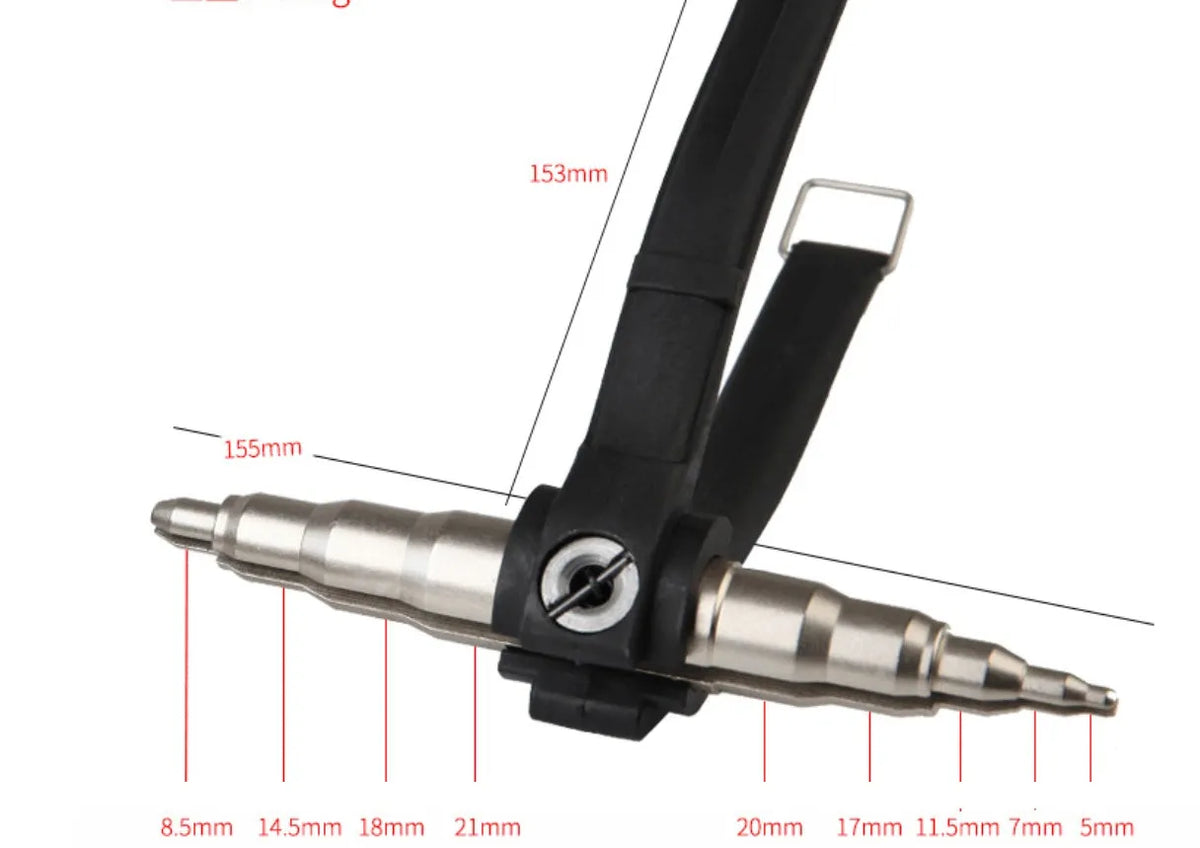 Manual tube expander tool in black or silver for expanding 6-22mm copper tubing.