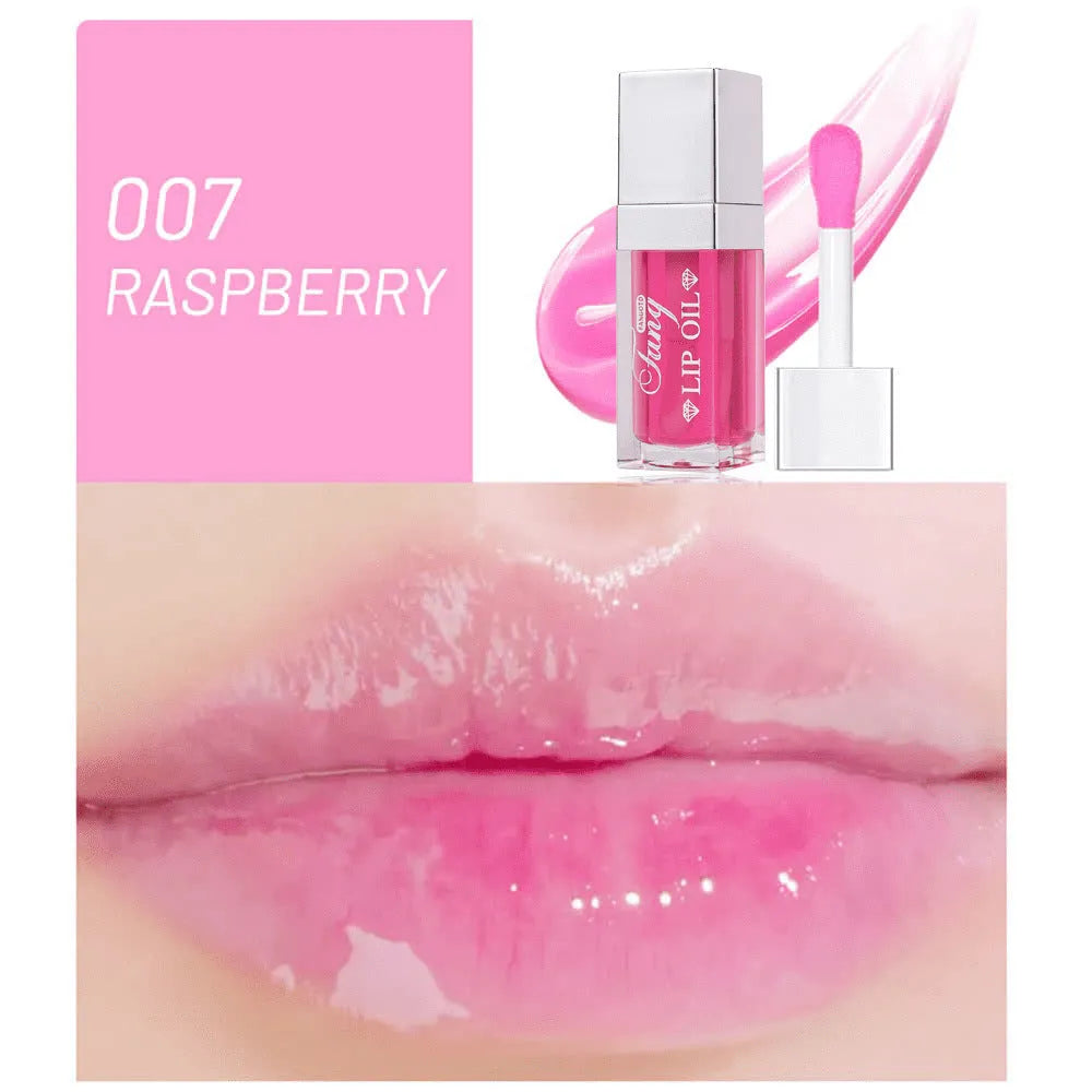 Bright lip gloss mint lipstick in five colour options with moisturising and repairing effects.