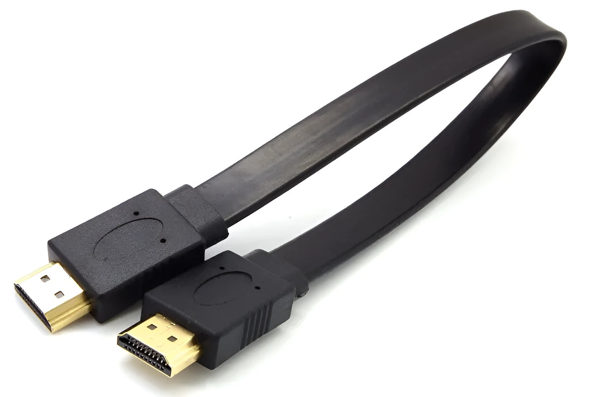 Flat HDMI cable version 1.4 with copper wiring for 1080P high-definition connections in multiple lengths