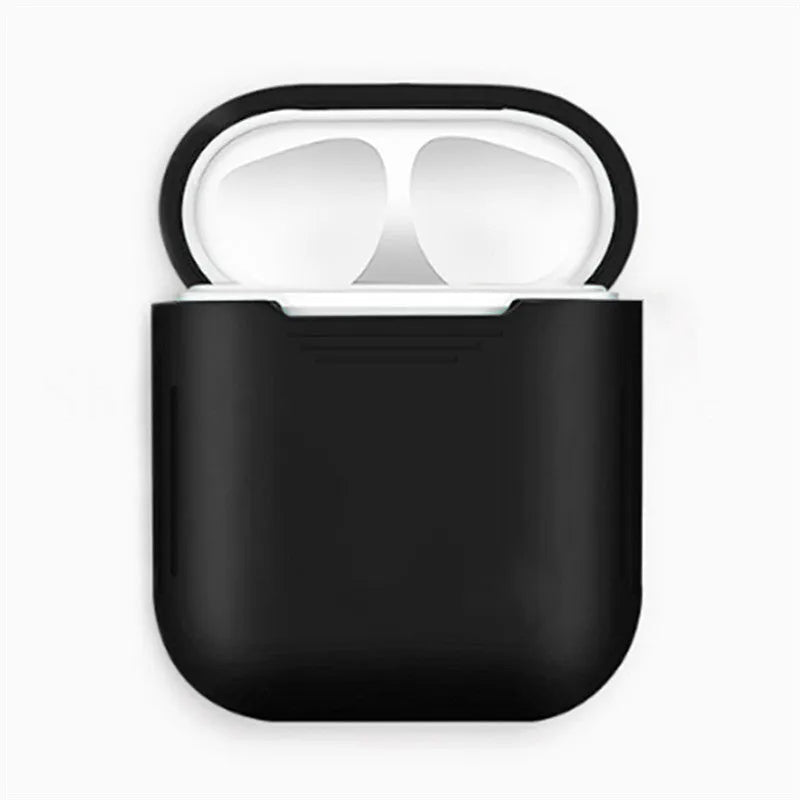 Silicone AirPods case with shockproof earmuffs and anti-lost rope in multiple colour options