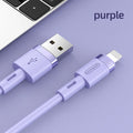 Straight head Type-C data and charger cable in five colour options with 1.2m length