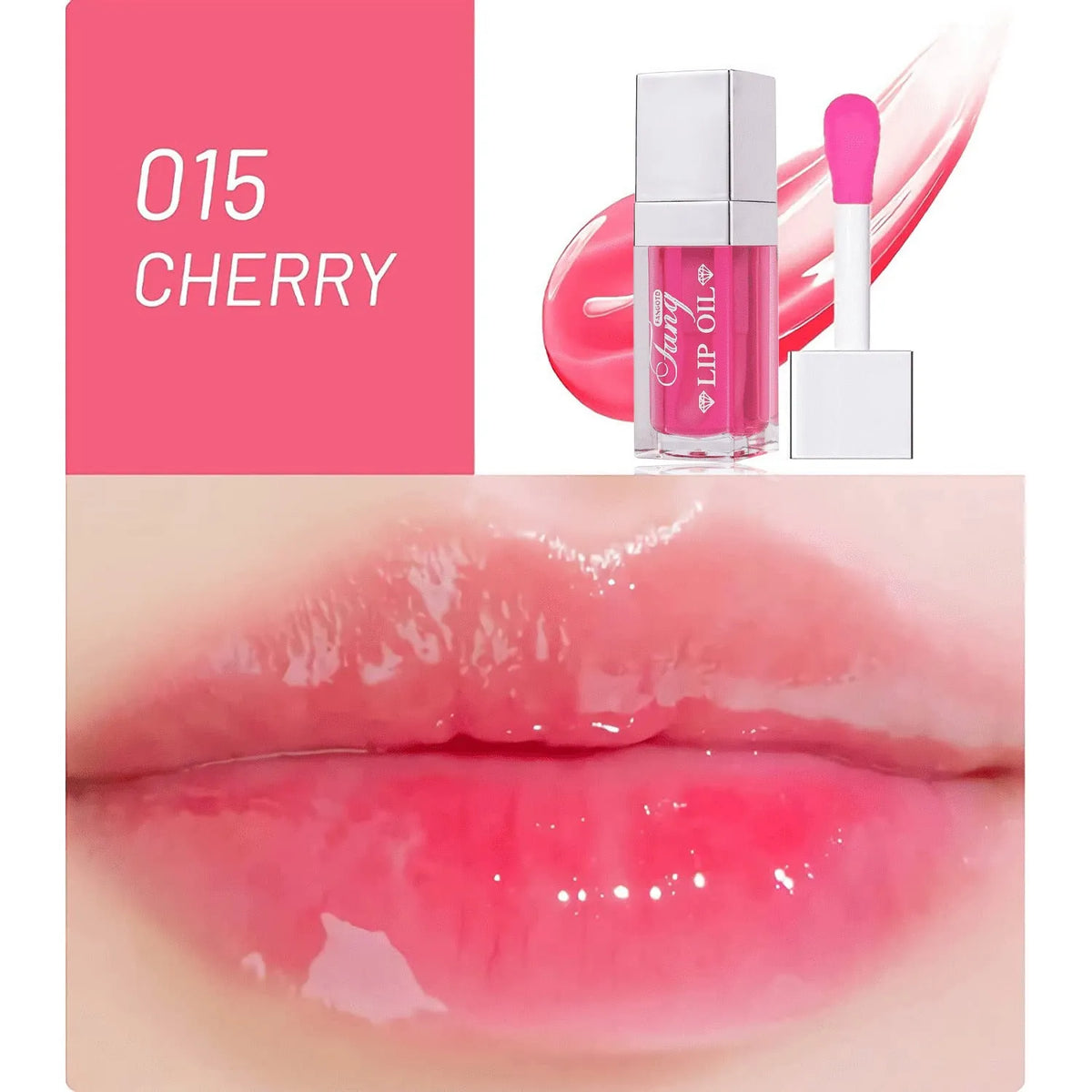Bright lip gloss mint lipstick in five colour options with moisturising and repairing effects.