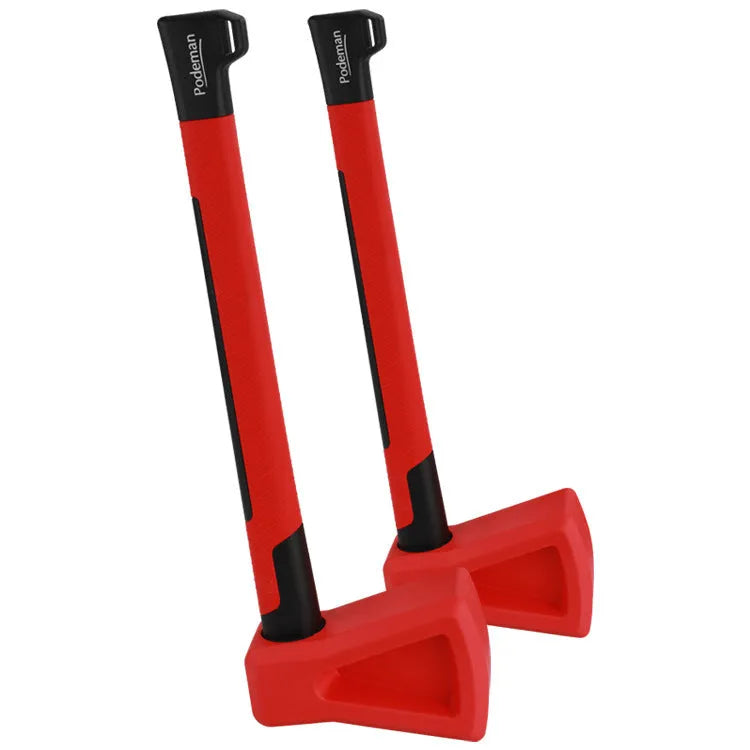 Red plastic fitness axe muscle trainer for home strength training exercises
