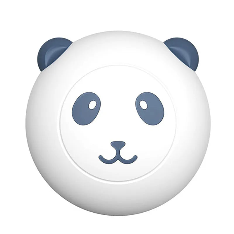 Panda-shaped silicone pet bath brush with soft bristles for cats and dogs