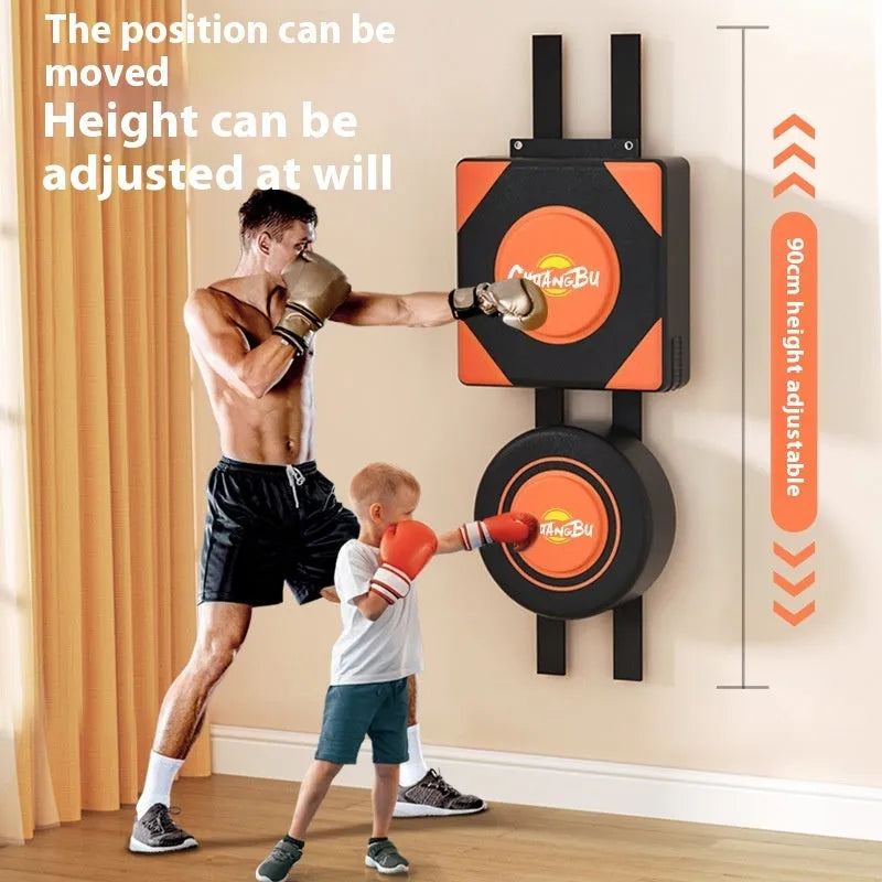 Wall-mounted PU boxing sandbag target in round and square designs for home training