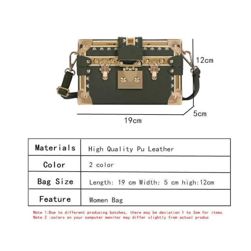 Women's black hard PU leather shoulder bag with single strap and decorative rivet detailing