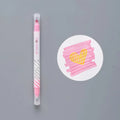 Colour-changing highlighter pen for students, 14.5cm plastic pen with fibre tip in dark blue, light purple, pink, red or yellow