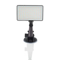 Black aluminium LED conference light with 96 LEDs, showing a Type-C port and a 1/4 inch mount thread on the back.