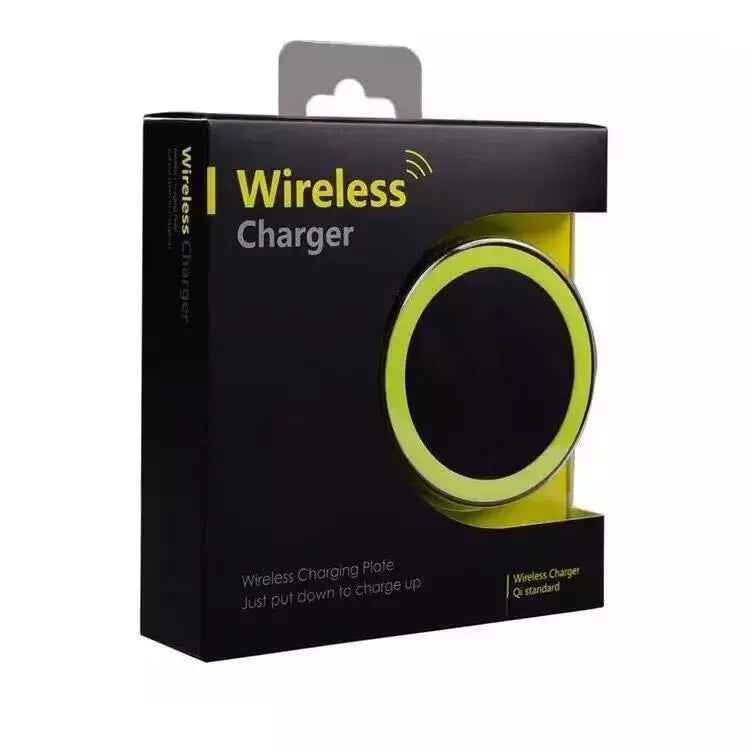 Square Qi wireless charging base for mobile phones in six colour options