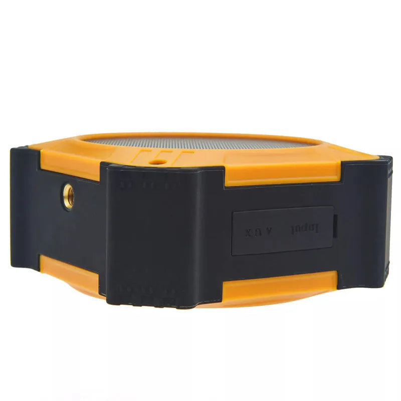 Black or blue waterproof portable Bluetooth speaker with compact cube design and wrist strap
