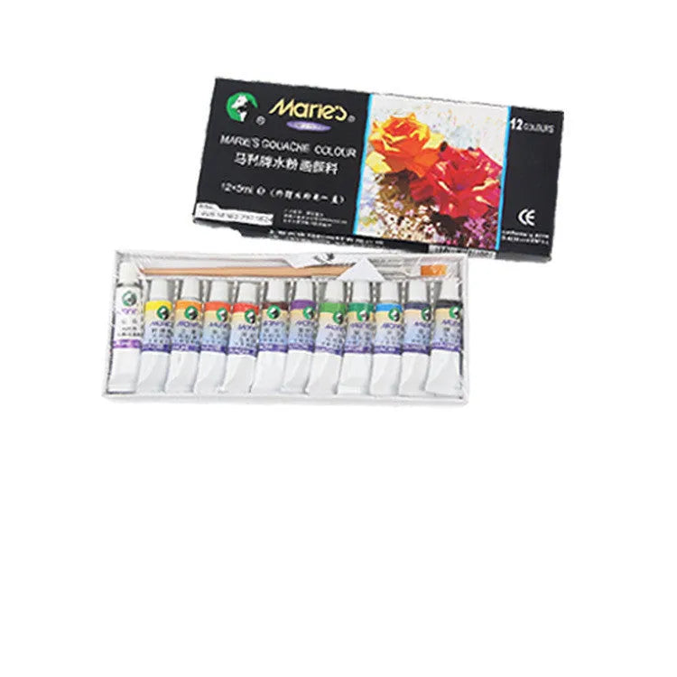 Marley gouache paint set box with tubes in 12, 18, 24, or 36 colour options
