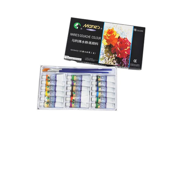 Marley gouache paint set box with tubes in 12, 18, 24, or 36 colour options
