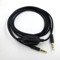 Black universal audio cable for game headsets with bare copper wire core construction