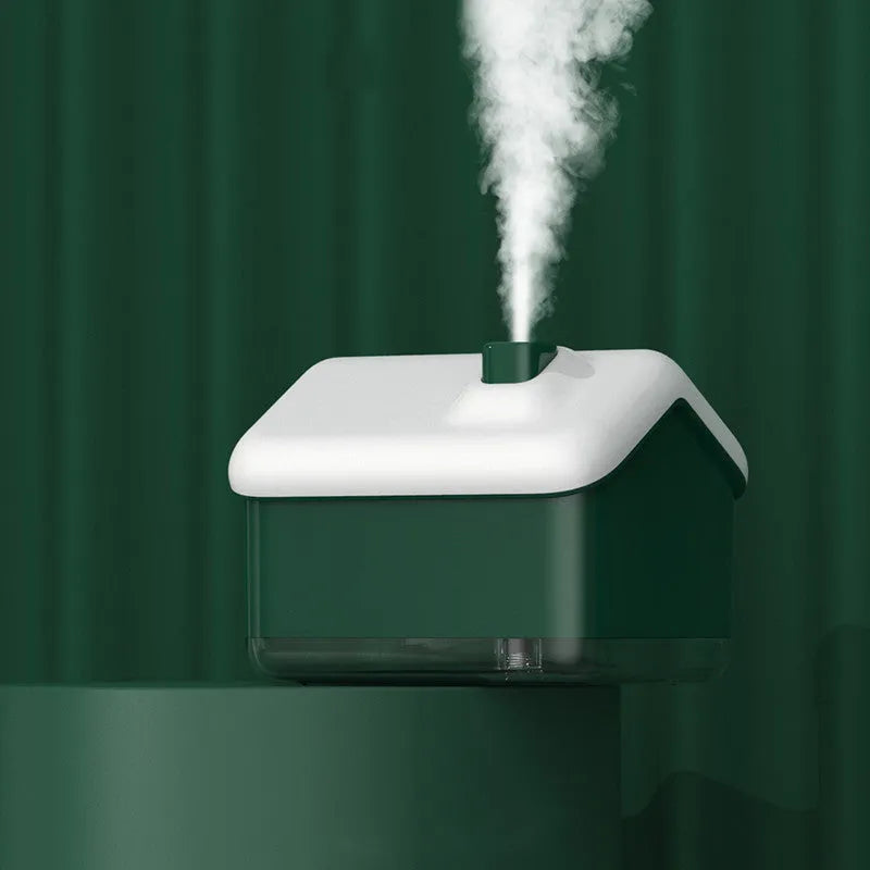 Igloo-shaped ultrasonic humidifier and essential oil diffuser with LED light in white colour