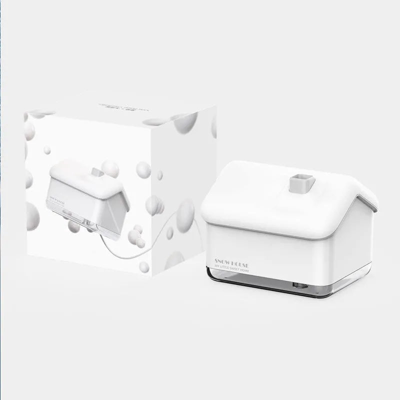 Igloo-shaped ultrasonic humidifier and essential oil diffuser with LED light in white colour