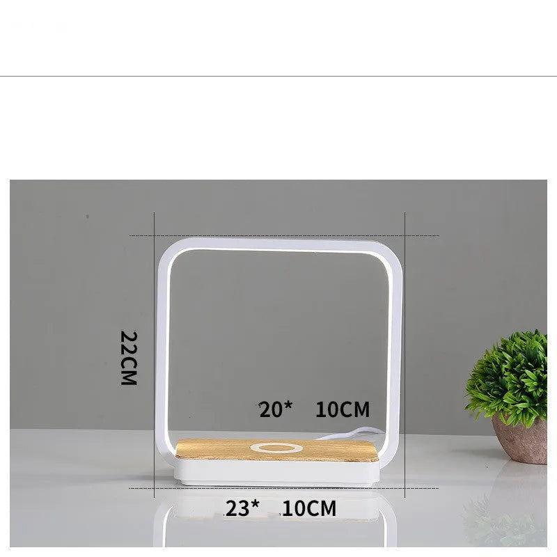 Modern aluminium bedside lamp with touch sensor and voice control in white or gold finish