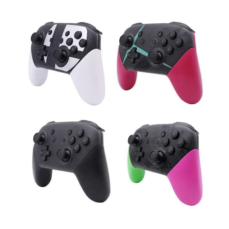 Black wireless Bluetooth gamepad controller for Nintendo Switch with screen capture button