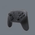 Black wireless Bluetooth gamepad controller for Nintendo Switch with screen capture button