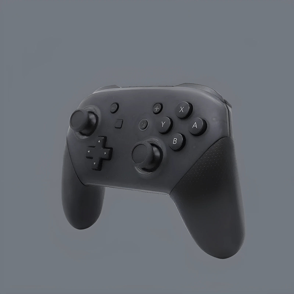Black wireless Bluetooth gamepad controller for Nintendo Switch with screen capture button