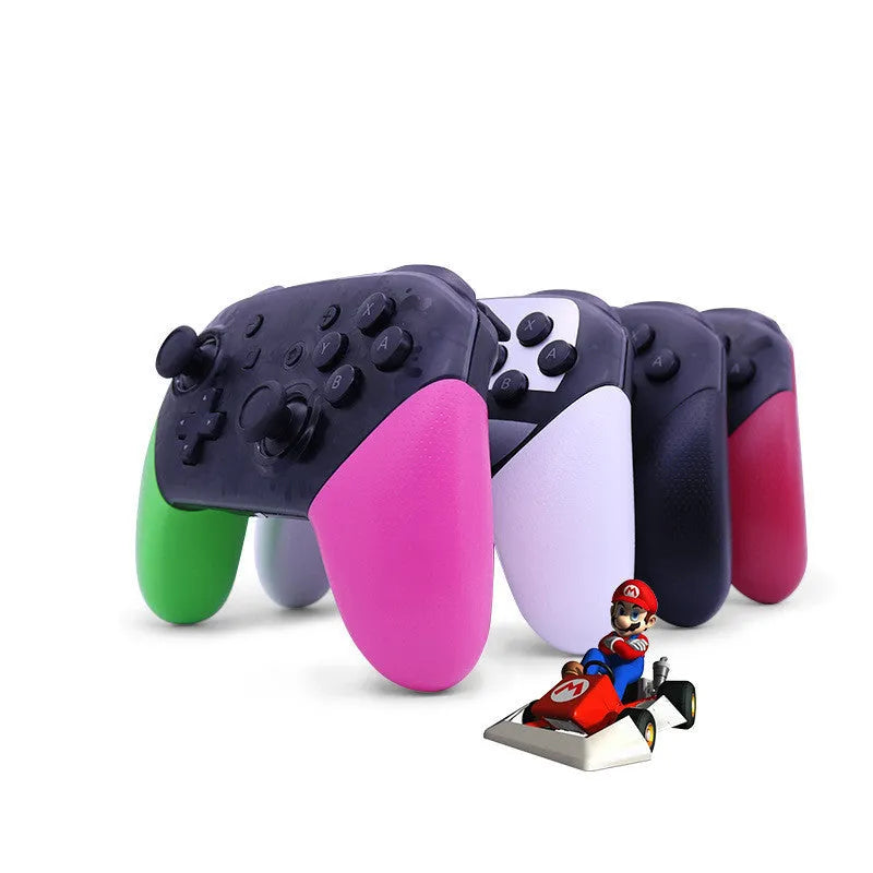 Black wireless Bluetooth gamepad controller for Nintendo Switch with screen capture button